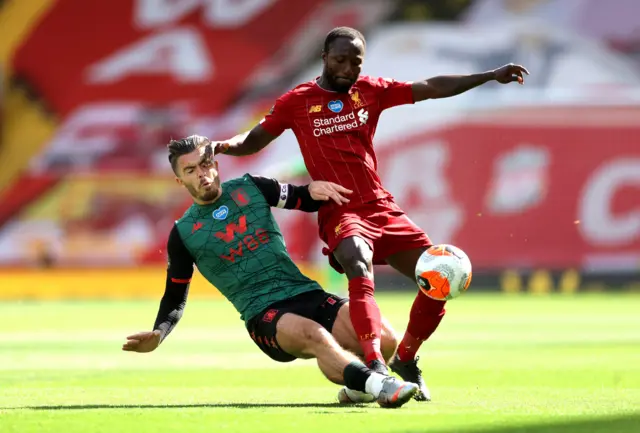 Jack Grealish tackles Naby Keita