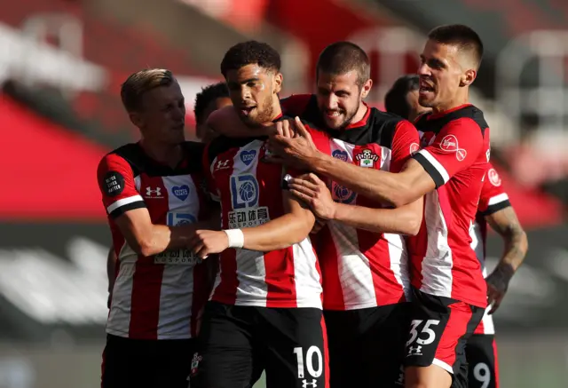 Che Adams and Southampton celebrate