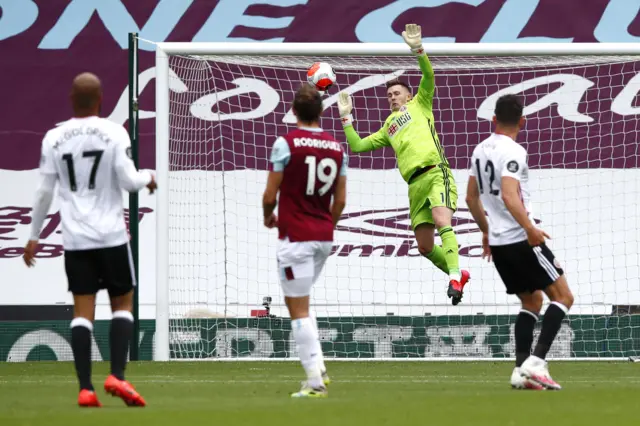 Dean Henderson makes a save