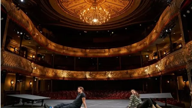 Socially-distanced rehearsal at London's Old Vic