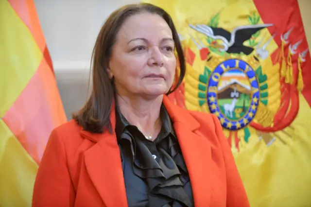 Bolivia"s Health Minister Eidy Roca is seen during a ceremony at the presidential palace in La Paz, Bolivia May 28, 2020