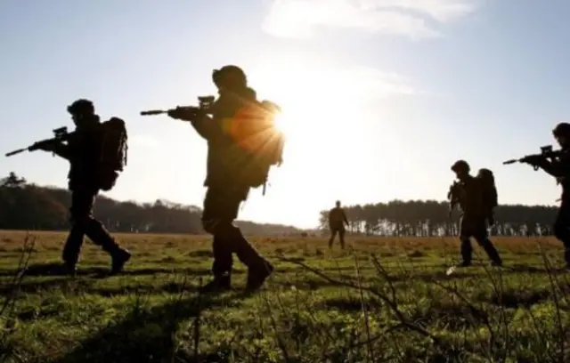 Soldiers on exercise