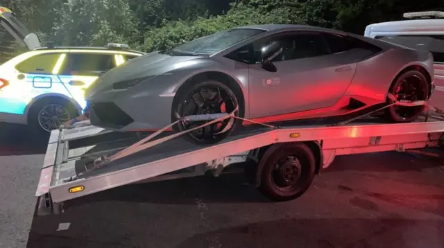 Lamborgini caught speeding