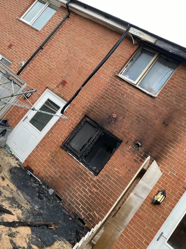 Damaged kitchen window