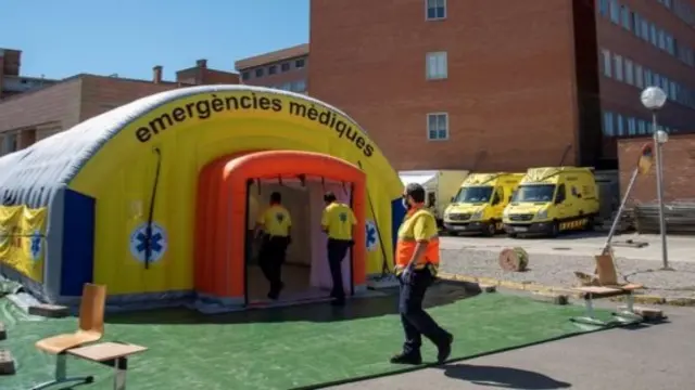 Emergency tent in Spain