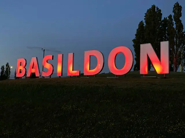 Red Basildon Sign
