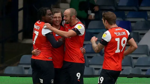 Luton celebrate