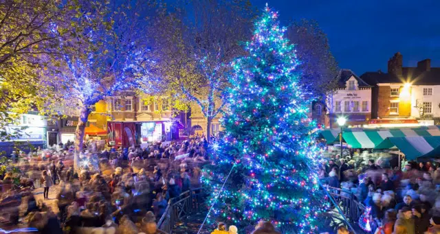 Christmas tree in Chesterfield
