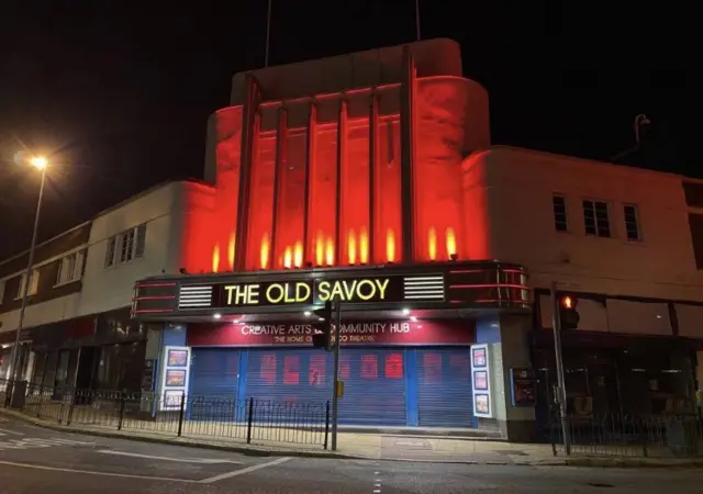 The Old Savoy in red