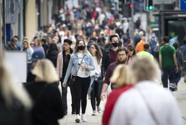 Shoppers on Edinburgh's Princes Street