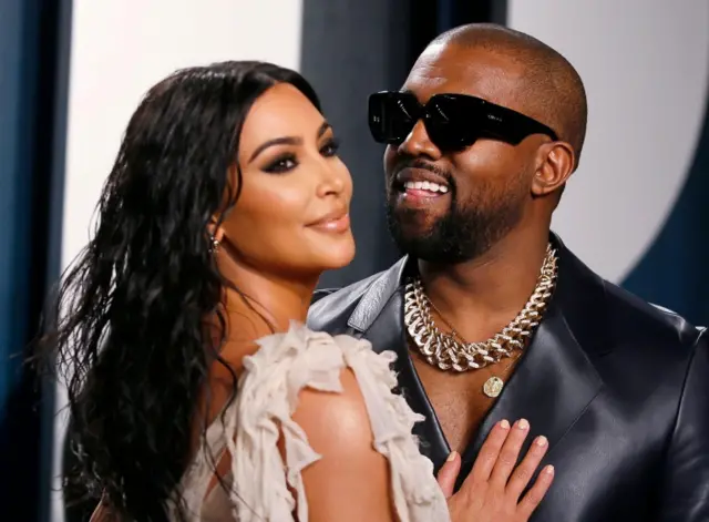 Kim Kardashian and Kanye West attend the Vanity Fair Oscar party in Beverly Hills during the 92nd Academy Awards, in Los Angeles, California, U.S., February 9, 2020