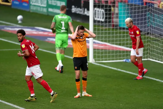 Dejected Hull City player