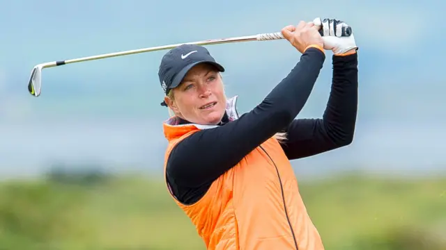 Suzann Peterson in action at the Women's British Open in 2015