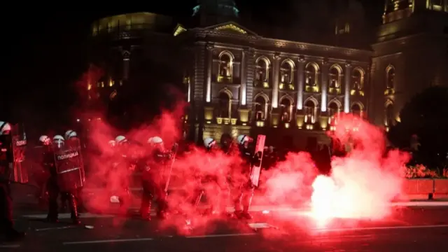 Police in Belgrade