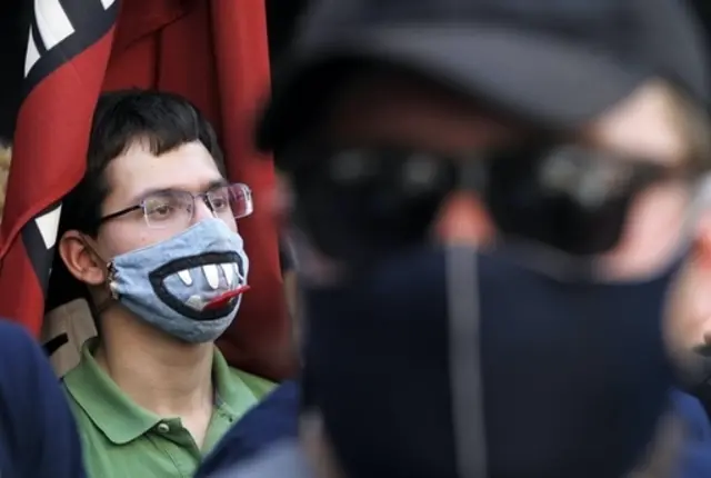 Men wearing masks with glasses