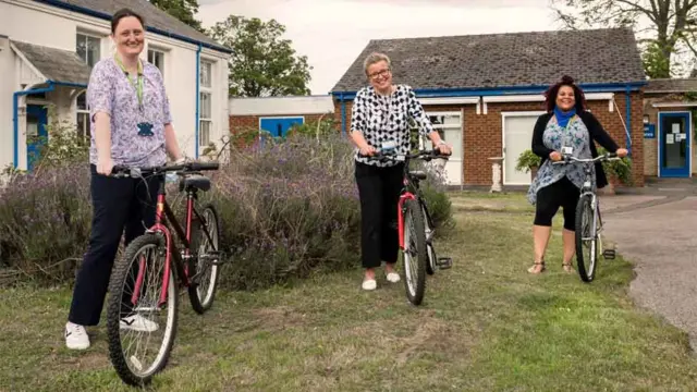 Restored bicycles and their recipients