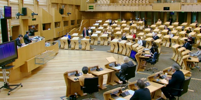 Richard Leonard in the Holyrood chamber