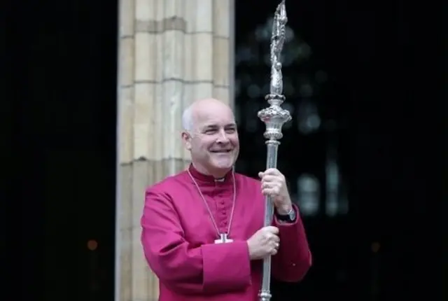 The 98th Archbishop of York, Bishop Stephen Geoffrey Cottrell, takes up the historic Braganza