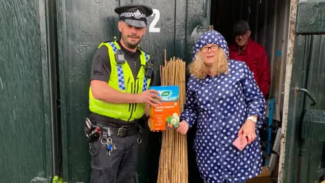 Soil being handed over