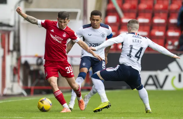 Matty Kennedy, James Tavernier and Ryan Kent