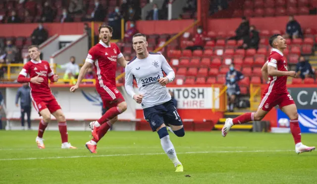 Ryan Kent celebrates