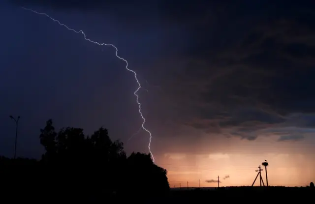 Generic shot of lightning in Belarus