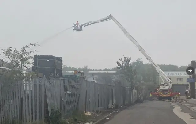 Firefighter on ladder