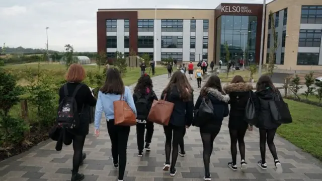 Pupils returned to Kelso High School this morning