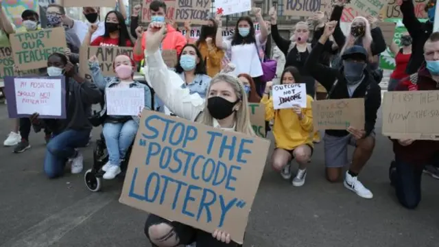 Erin Bleakley organised and led the Glasgow protest after she received lower grades than expected