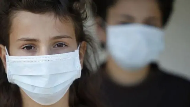 pupils wearing face coverings