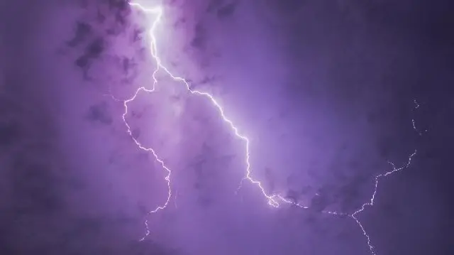 Lightning over Tettenhall, Staffordshire