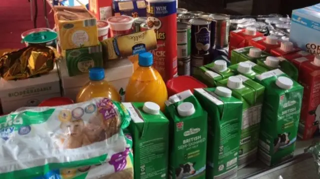 Food in a foodbank