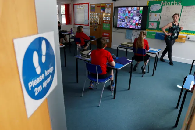 A classroom in Watlington Primary School