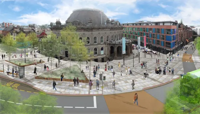 Artist's impression of new Corn Exchange area