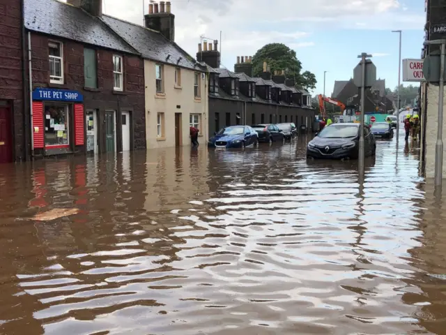 flooded Stonehaven