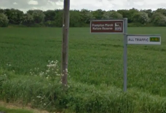 Frampton Marsh road sign