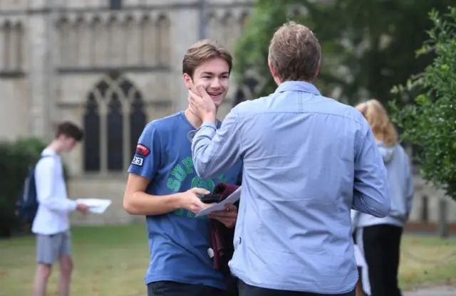 Student and parent in Norwich