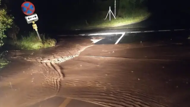 Flooded road