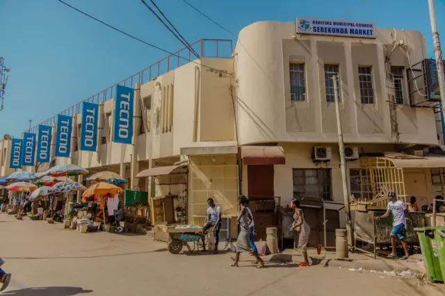 A market in Banjul, the capital of Gambia