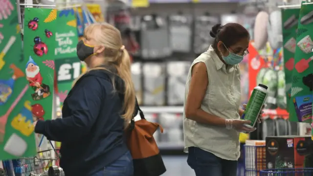 Shoppers in Leicester