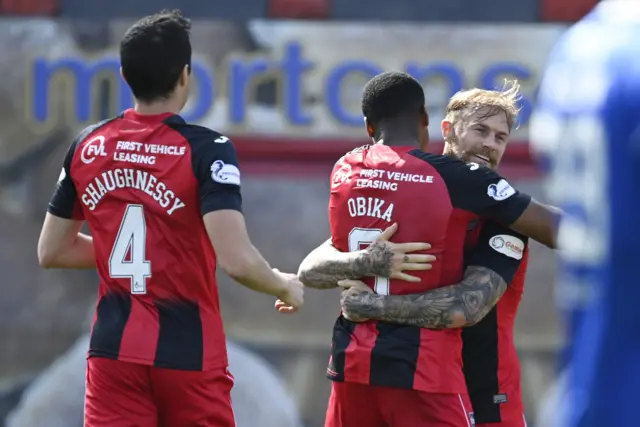 St Mirren celebrate