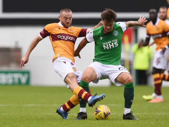 Motherwell against Hibs