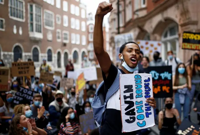 Exam protests in London