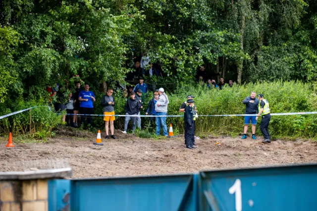 Police outside Tony Macaroni Arena