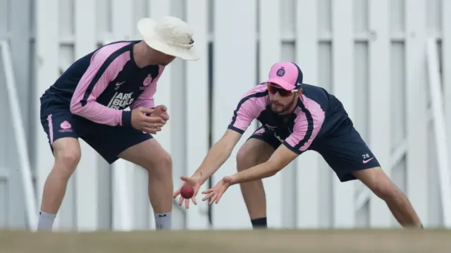 Middlesex fielding practice