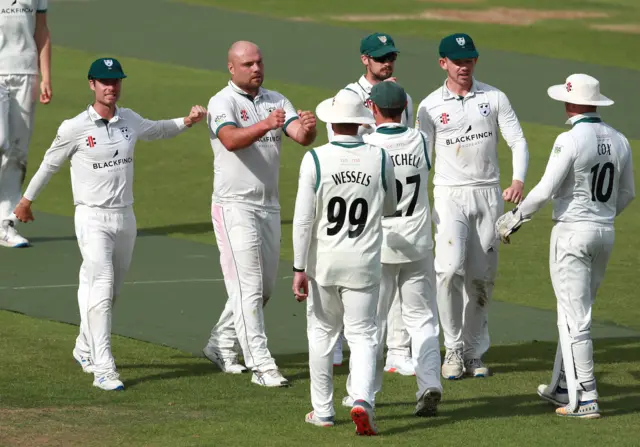 Worcestershire celebrate.