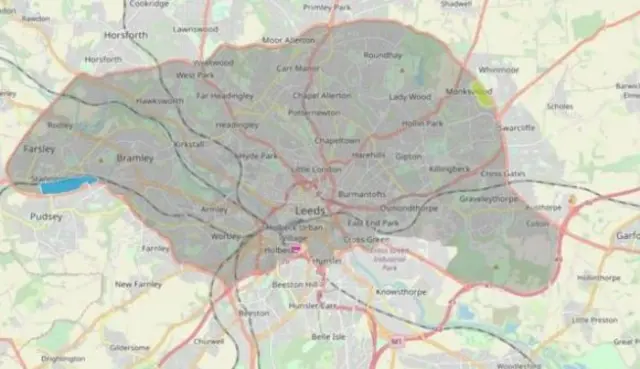 Map of Leeds