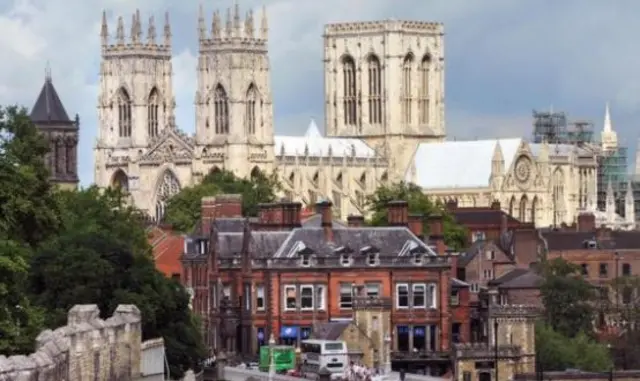 York minster seen from Station Rise