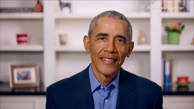 Former President Barack Obama speaks during Graduate Together: America Honors the High School Class of 2020 on May 16, 2020