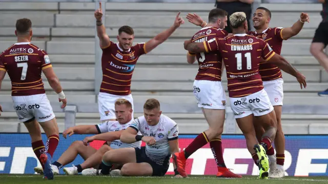 Huddersfield celebrate